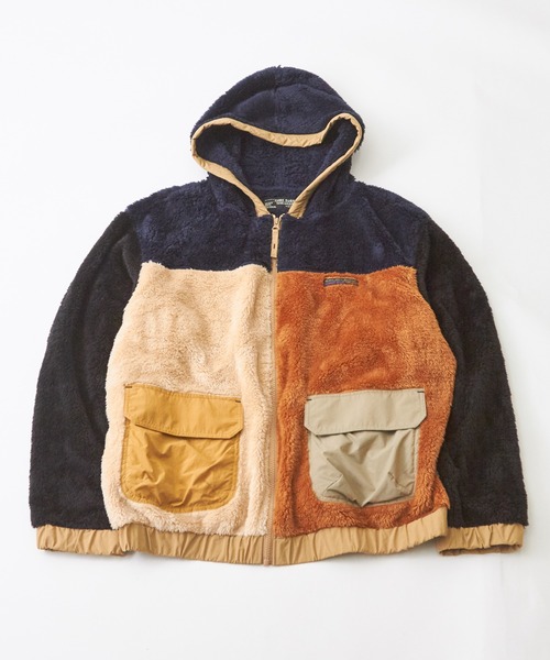 CUBE SUGAR(キューブシュガー)の「ソフトボアジップアップパーカージャケット(パーカー・レディース・ナチュラル/マルチ/ブラック/ネイビー/オレンジ・M)」の15枚目の写真