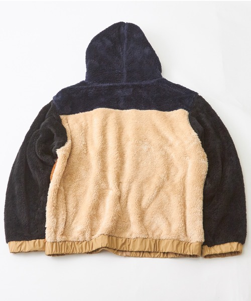 CUBE SUGAR(キューブシュガー)の「ソフトボアジップアップパーカージャケット(パーカー・レディース・ナチュラル/マルチ/ブラック/ネイビー/オレンジ・M)」の16枚目の写真