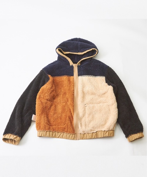 CUBE SUGAR(キューブシュガー)の「ソフトボアジップアップパーカージャケット(パーカー・レディース・ナチュラル/マルチ/ブラック/ネイビー/オレンジ・M)」の17枚目の写真