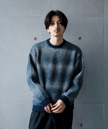 ＊WEB限定　オーバーサイズグラデーション ニットセーター
