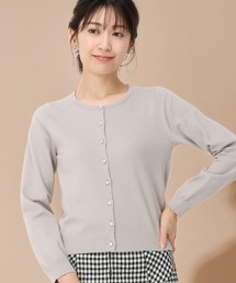 ベーシックビジュー釦カーディガン/MM448406