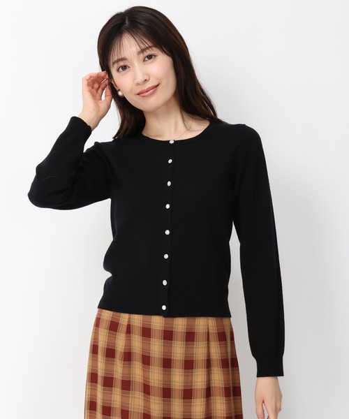 MISCH MASCH（ミッシュマッシュ）の「ベーシックビジュー釦カーディガン/MM448406（ニット/セーター・レディース・ブラック/イエロー/パープル/グレー/ブルー/ホワイト・M/S）」の11枚目の写真