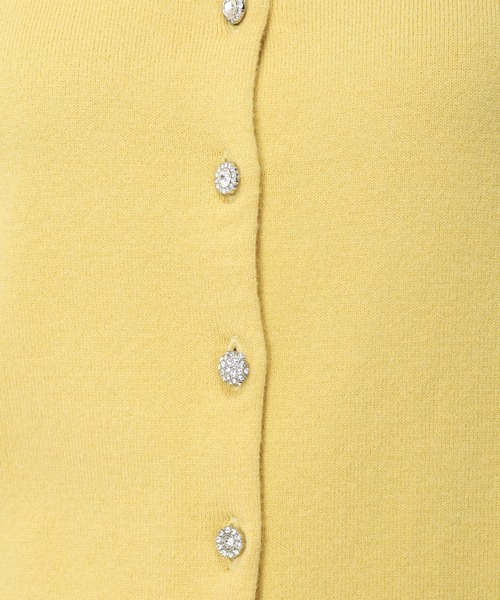 MISCH MASCH（ミッシュマッシュ）の「ベーシックビジュー釦カーディガン/MM448406（ニット/セーター・レディース・ブラック/イエロー/パープル/グレー/ブルー/ホワイト・M/S）」の18枚目の写真