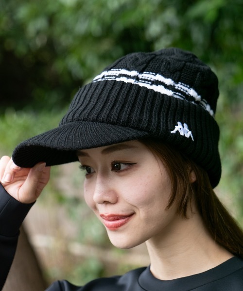 Kappa(カッパ)の「【Kappa / カッパ】レディースニットキャップ ビーニー ゴルフ(ニットキャップ/ビーニー・レディース・ホワイト/ブラック・FREE)」の8枚目の写真