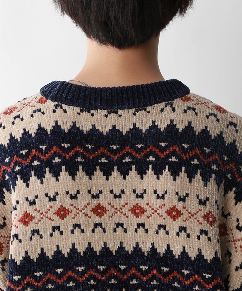 RAGEBLUE（レイジブルー）の「ノルディック柄/クルーネックモール