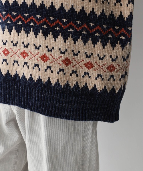 RAGEBLUE（レイジブルー）の「ノルディック柄/クルーネックモールニット（ニット/セーター・メンズ・ホワイト系その他/ベージュ系その他/グレー系その他・LARGE/MEDIUM）」の20枚目の写真
