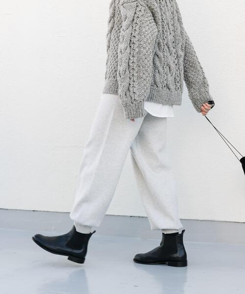 かぐれ（カグレ）の「コットンカシミヤスムースニットパンツ（ニット/セーター・レディース・グレー/オートミール・FREE）」の5枚目の写真