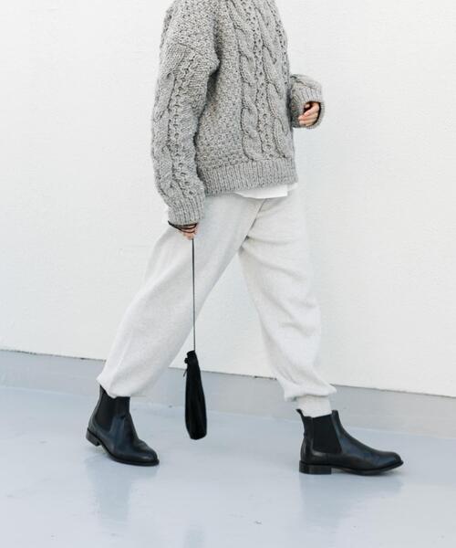 かぐれ（カグレ）の「コットンカシミヤスムースニットパンツ（ニット/セーター・レディース・グレー/オートミール・FREE）」の7枚目の写真