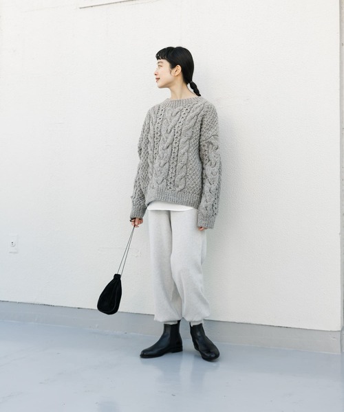 コットンカシミヤスムースニットパンツ（その他パンツ）｜かぐれ
