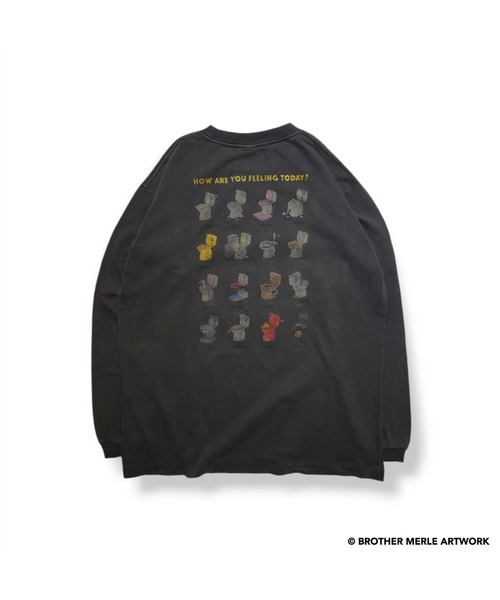 BROTHER MERLE（ブラザー マール）の「RIVER SIDE CULTURE/Brother Merle(ブラザーマール) TOILET ロンT (M4)（Tシャツ/カットソー・メンズ・サックスブルー/チャコールグレー・MEDIUM/LARGE/X-LARGE）」の3枚目の写真