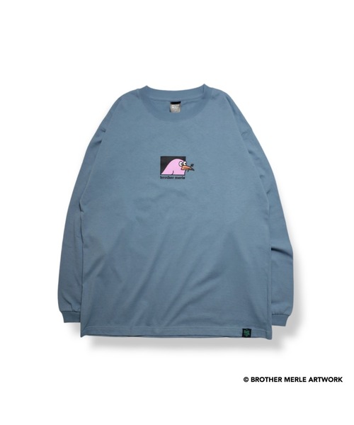 BROTHER MERLE（ブラザー マール）の「RIVER SIDE CULTURE/Brother Merle(ブラザーマール) TOILET ロンT (M4)（Tシャツ/カットソー・メンズ・サックスブルー/チャコールグレー・MEDIUM/LARGE/X-LARGE）」の4枚目の写真