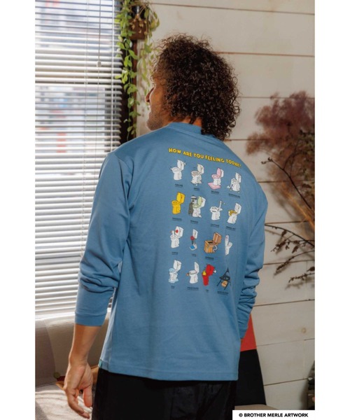 BROTHER MERLE（ブラザー マール）の「RIVER SIDE CULTURE/Brother Merle(ブラザーマール) TOILET ロンT (M4)（Tシャツ/カットソー・メンズ・サックスブルー/チャコールグレー・MEDIUM/LARGE/X-LARGE）」の13枚目の写真