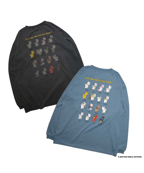 BROTHER MERLE（ブラザー マール）の「RIVER SIDE CULTURE/Brother Merle(ブラザーマール) TOILET ロンT (M4)（Tシャツ/カットソー・メンズ・サックスブルー/チャコールグレー・MEDIUM/LARGE/X-LARGE）」の14枚目の写真