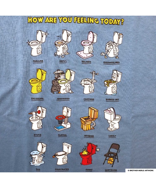 BROTHER MERLE（ブラザー マール）の「RIVER SIDE CULTURE/Brother Merle(ブラザーマール) TOILET ロンT (M4)（Tシャツ/カットソー・メンズ・サックスブルー/チャコールグレー・MEDIUM/LARGE/X-LARGE）」の18枚目の写真