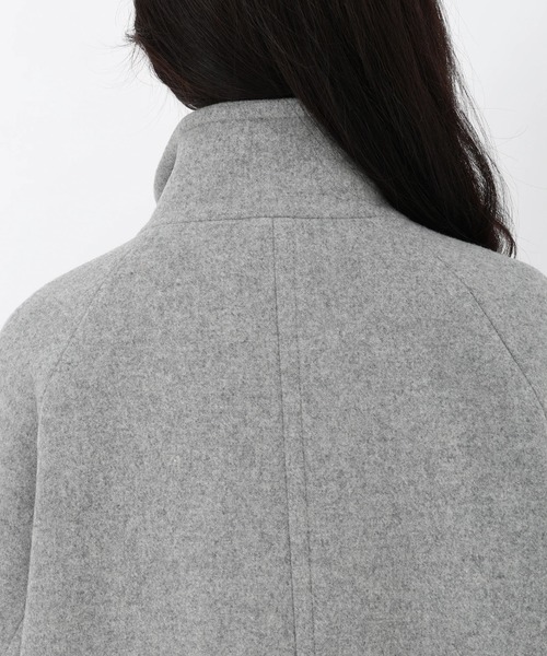 STRAWBERRY-FIELDS（ストロベリーフィールズ）の「ｽﾀﾝﾄﾞｶﾗｰﾐﾃﾞｨｺｰﾄ（ステンカラーコート・レディース・モカ/トップグレー・2）」の8枚目の写真