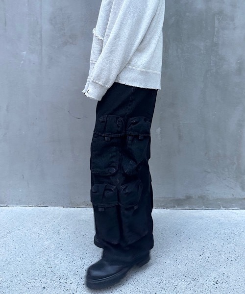 STYLISE（スタイライズ）の「【STYLISE / スタイライズ】ユーティリティ デニム カーゴパンツ（デニムパンツ・メンズ・ブラック系その他/ブルー系その他・M/S/L）」の12枚目の写真