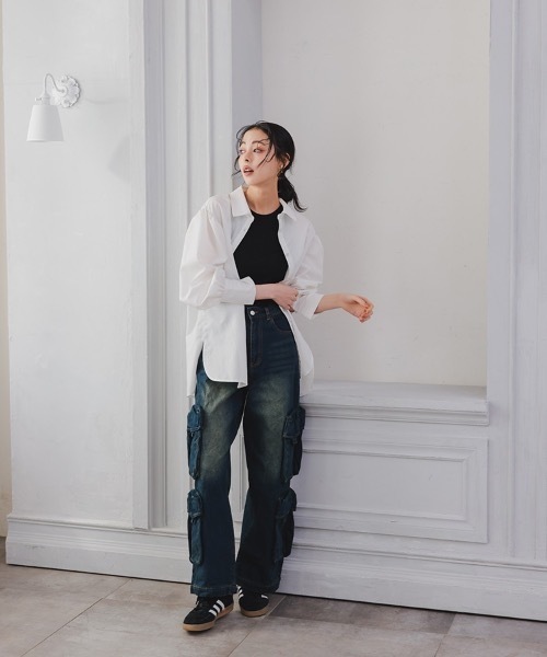 STYLISE（スタイライズ）の「【STYLISE / スタイライズ】ユーティリティ デニム カーゴパンツ（デニムパンツ・メンズ・ブラック系その他/ブルー系その他・M/S/L）」の20枚目の写真