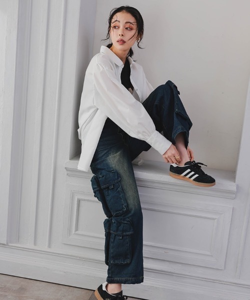 STYLISE（スタイライズ）の「【STYLISE / スタイライズ】ユーティリティ デニム カーゴパンツ（デニムパンツ・メンズ・ブラック系その他/ブルー系その他・M/S/L）」の22枚目の写真