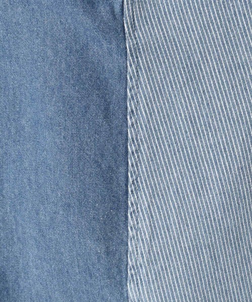 one'sterrace(ワンズテラス)の「デニム&ヒッコリー 前開きワンピース(ワンピース・レディース・ブルー系その他7/ネイビー系5・02)」の13枚目の写真