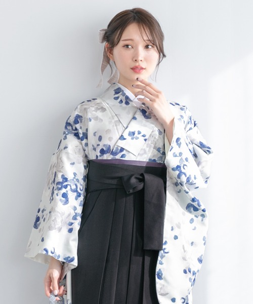 【セール】floroレディース袴4点セット （着物・襦袢・下帯・袴）（着物）｜SOUBIEN（ソウビエン）