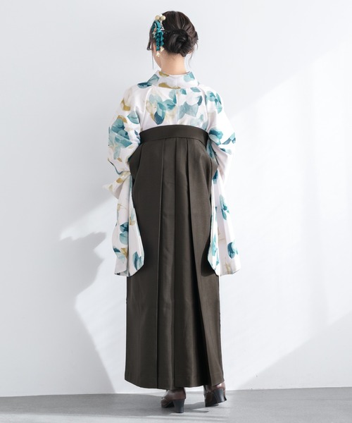 floroレディース袴4点セット （着物・襦袢・下帯・袴）（着物