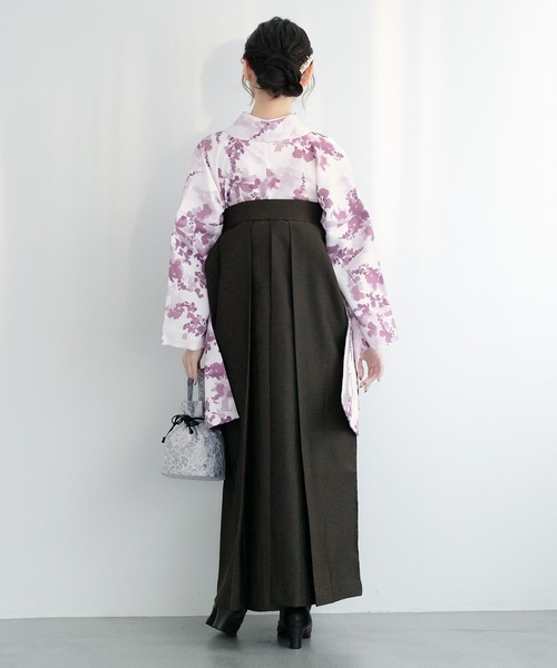 floroレディース袴4点セット （着物・襦袢・下帯・袴）（着物 
