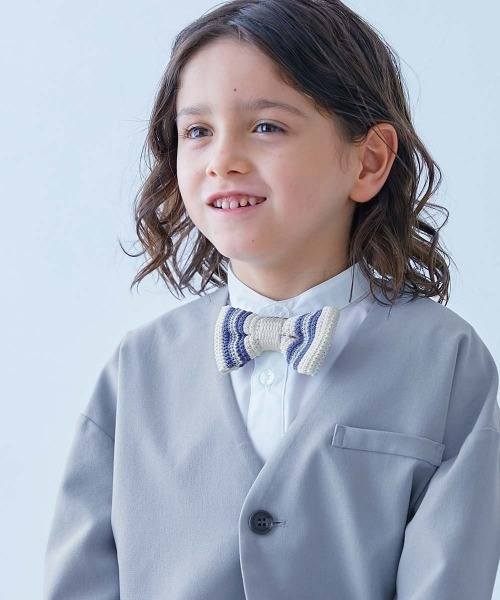 devirock（デビロック）の「えらべる フォーマルネクタイ（ネクタイ・キッズ・ブラック系2/ブルー系1/ブルー系2/ブルー系3/ホワイト系/ブラック系1/レッド系/ホワイト系2/ブルー系4/ブルー系5/ブラック系3・M/L/FREE）」の2枚目の写真