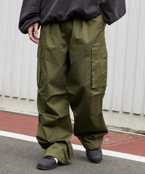 WEGO（ウィゴー）の「WEGO/イージーワイドカーゴパンツ（カーゴパンツ・メンズ・ホワイト/ブラック/カーキ・LARGE/MEDIUM/SMALL）」の19枚目の写真