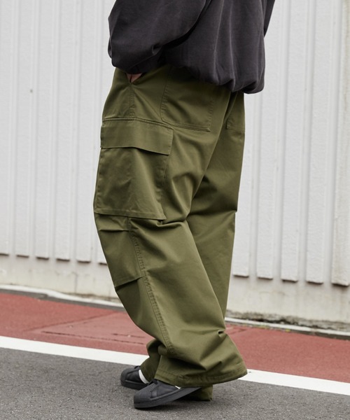WEGO（ウィゴー）の「WEGO/イージーワイドカーゴパンツ（カーゴパンツ・メンズ・ホワイト/ブラック/カーキ・LARGE/MEDIUM/SMALL）」の20枚目の写真