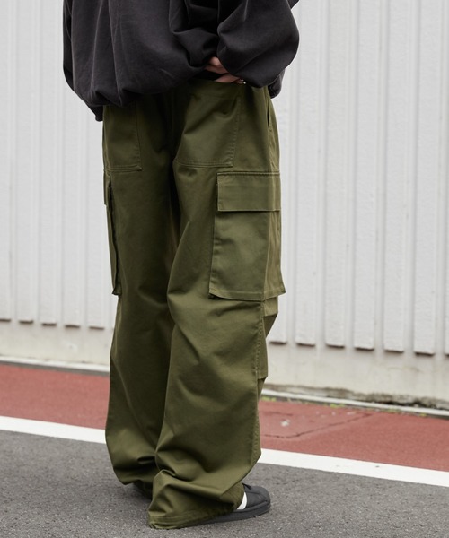 WEGO（ウィゴー）の「WEGO/イージーワイドカーゴパンツ（カーゴパンツ・メンズ・ホワイト/ブラック/カーキ・LARGE/MEDIUM/SMALL）」の21枚目の写真