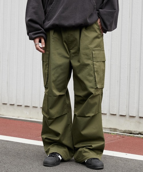 WEGO（ウィゴー）の「WEGO/イージーワイドカーゴパンツ（カーゴパンツ・メンズ・ホワイト/ブラック/カーキ・LARGE/MEDIUM/SMALL）」の22枚目の写真