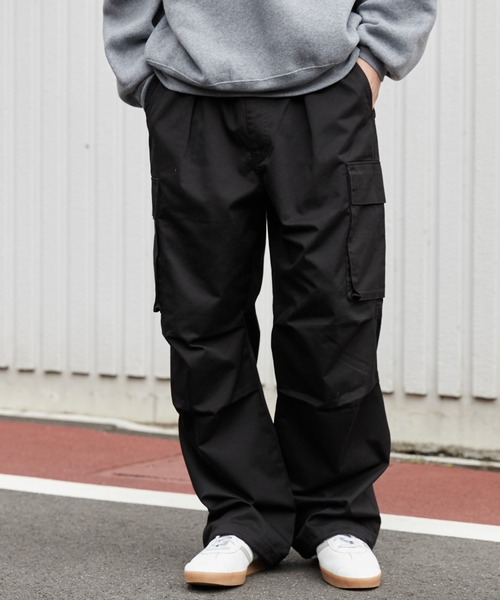 WEGO（ウィゴー）の「WEGO/イージーワイドカーゴパンツ（カーゴパンツ・メンズ・ホワイト/ブラック/カーキ・LARGE/MEDIUM/SMALL）」の14枚目の写真