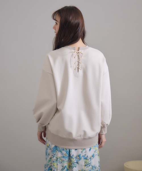 KATHARINE ROSS（キャサリンロス）の「【KATHARINE ROSS】日本製 バックレースアッププルオーバー（Tシャツ/カットソー・レディース・ブラック/アイボリー・MEDIUM）」の22枚目の写真