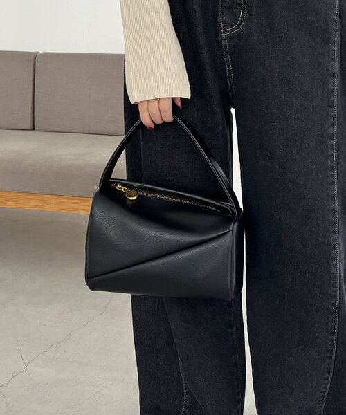 CAPRICIEUX LE'MAGE(カプリシューレマージュ)の「アシメワンハンドルバッグ(ハンドバッグ・レディース・ブラック/アイボリー/ライム・FREE)」の6枚目の写真