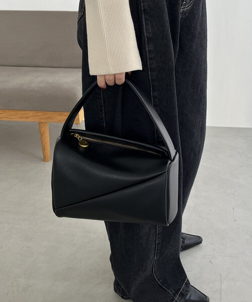 CAPRICIEUX LE'MAGE(カプリシューレマージュ)の「アシメワンハンドルバッグ(ハンドバッグ・レディース・ブラック/アイボリー/ライム・FREE)」の5枚目の写真