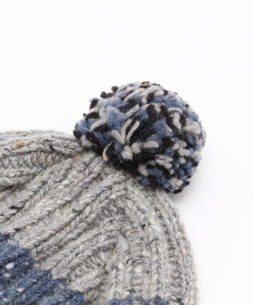 HYSTERIC GLAMOUR（ヒステリックグラマー）の「ROBERT MACKIE×HYSTERIC/ネップヤーンリブキャップ（ニットキャップ/ビーニー・メンズ・マルチ/ピンク/ブルー・FREE）」の9枚目の写真