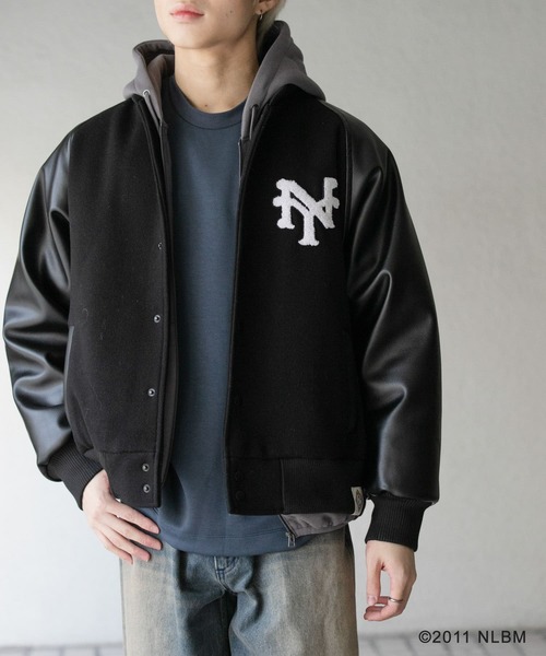 neighborhoodブラック スタジャン 関税込【NEIGHBORHOOD】ベースボールジャケット Black
