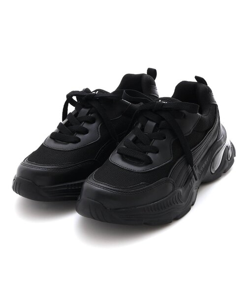 algy（アルジー）の「デザインソールスニーカー（スニーカー・キッズ・ブラック/オフホワイト・21/22/23/24/20）」の2枚目の写真