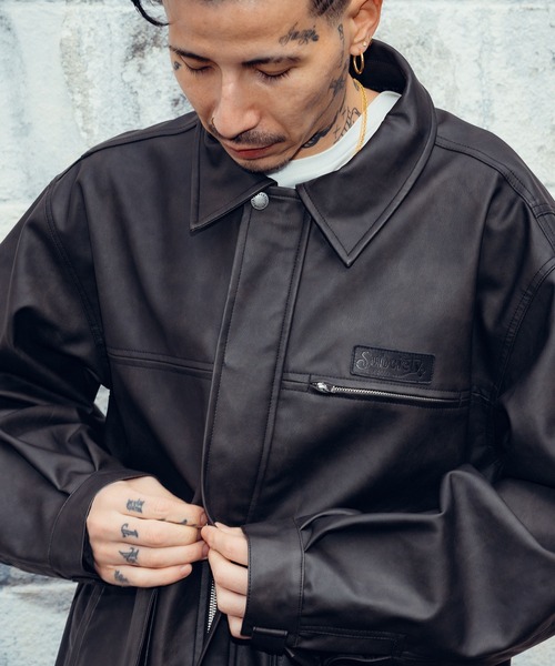 セール】Faded faux leather blouson（ブルゾン）｜Subciety