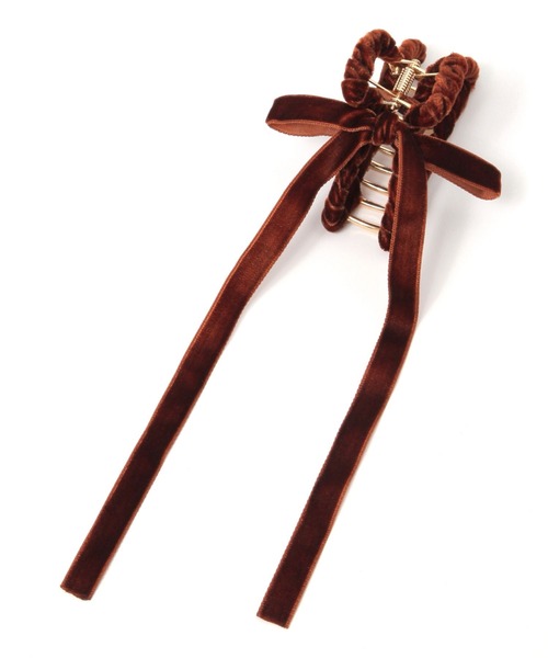LOWRYS FARM（ローリーズファーム）の「ベロアリボンバンス　 283653（バレッタ/ヘアクリップ・レディース・ベージュ/ブラック/ブラウン系その他・FREE）」の13枚目の写真
