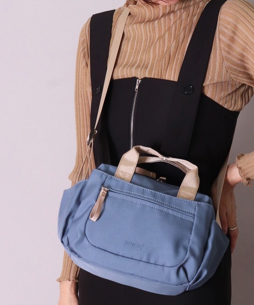 anello(アネロ)の「(LF)【anello】5ポケット 2WAY ミニ ボストンバッグ(ショルダーバッグ・レディース・グレー/ブルー/ブラック・ONE SIZE)」の3枚目の写真
