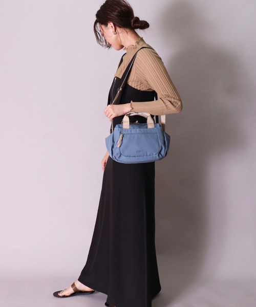 anello(アネロ)の「(LF)【anello】5ポケット 2WAY ミニ ボストンバッグ(ショルダーバッグ・レディース・グレー/ブルー/ブラック・ONE SIZE)」の9枚目の写真