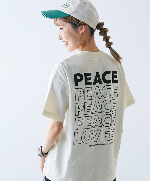 devirock（デビロック）の「綿100％ デビラボ 大人 プリント半袖Tシャツ（Tシャツ/カットソー・レディース・グレー系1/パープル系1/ブラック系1/ホワイト系4/イエロー系1/ホワイト系3/グリーン系1/パープル系2/イエロー系2/ホワイト系1/ホワイト系2・M/L/LL）」の4枚目の写真