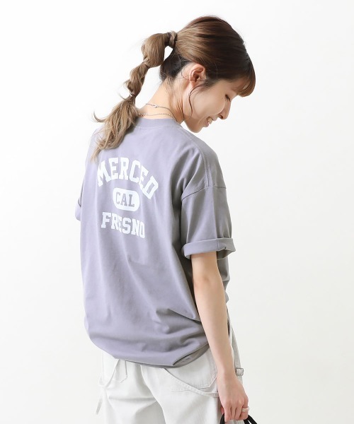 devirock（デビロック）の「綿100％ デビラボ 大人 プリント半袖Tシャツ（Tシャツ/カットソー・レディース・グレー系1/パープル系1/ブラック系1/ホワイト系4/イエロー系1/ホワイト系3/グリーン系1/パープル系2/イエロー系2/ホワイト系1/ホワイト系2・M/L/LL）」の8枚目の写真