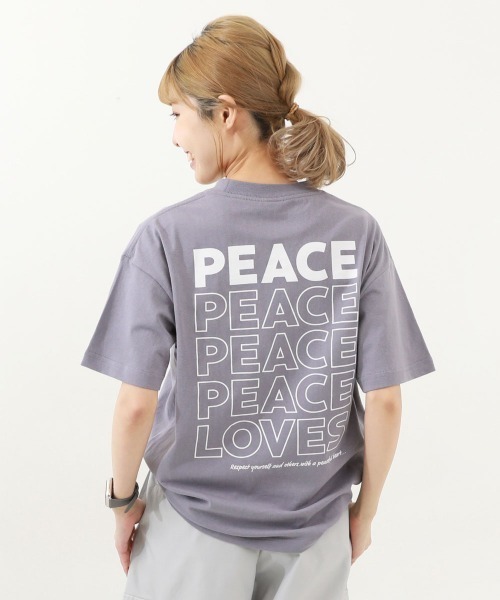 devirock（デビロック）の「綿100％ デビラボ 大人 プリント半袖Tシャツ（Tシャツ/カットソー・レディース・グレー系1/パープル系1/ブラック系1/ホワイト系4/イエロー系1/ホワイト系3/グリーン系1/パープル系2/イエロー系2/ホワイト系1/ホワイト系2・M/L/LL）」の9枚目の写真