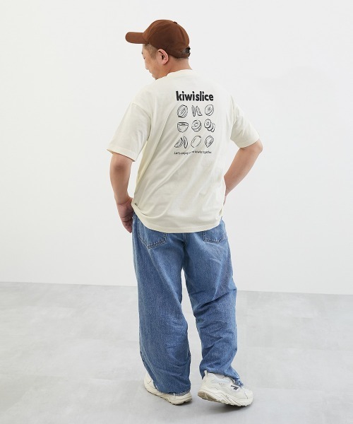 devirock（デビロック）の「綿100％ デビラボ 大人 プリント半袖Tシャツ（Tシャツ/カットソー・レディース・グレー系1/パープル系1/ブラック系1/ホワイト系4/イエロー系1/ホワイト系3/グリーン系1/パープル系2/イエロー系2/ホワイト系1/ホワイト系2・M/L/LL）」の13枚目の写真