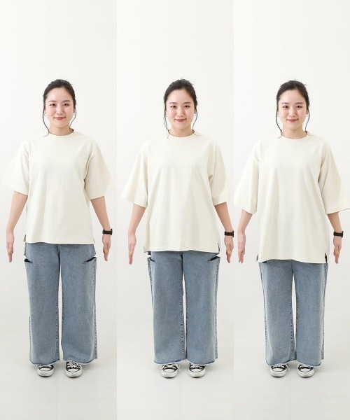 devirock（デビロック）の「綿100％ デビラボ 大人 プリント半袖Tシャツ（Tシャツ/カットソー・レディース・グレー系1/パープル系1/ブラック系1/ホワイト系4/イエロー系1/ホワイト系3/グリーン系1/パープル系2/イエロー系2/ホワイト系1/ホワイト系2・M/L/LL）」の16枚目の写真