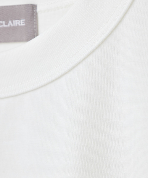 LOGEMENT DE CLAIRE(ロジュモンドクレール)の「《定番》クルーネックラウンドヘムプル(Tシャツ/カットソー・レディース・ブラック/グレイッシュベージュ/ホワイト×ブラック/オフホワイト・FREE)」の18枚目の写真