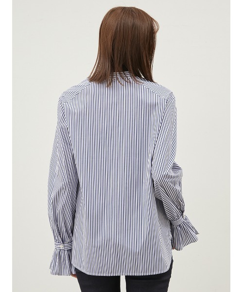 Mila Owen（ミラオーウェン）の「デタッチャブルラッフルブラウス【手洗い可能】（シャツ/ブラウス・レディース・ブルー/ネイビー/ホワイト・0/1）」の13枚目の写真