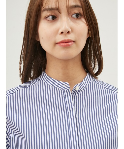 Mila Owen（ミラオーウェン）の「デタッチャブルラッフルブラウス【手洗い可能】（シャツ/ブラウス・レディース・ブルー/ネイビー/ホワイト・0/1）」の14枚目の写真